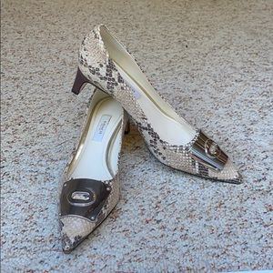 Coach snake kitten heel